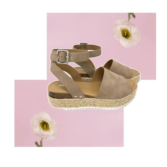 Soda Tan Espadrille Sandals - Picture 1 of 10